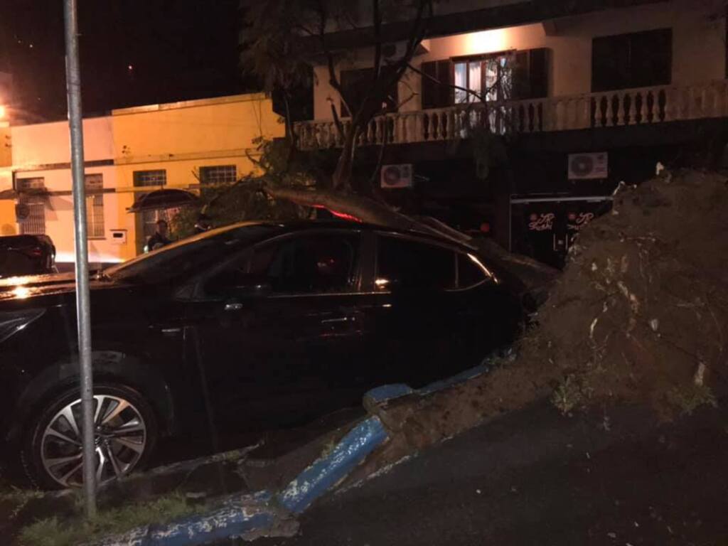Temporal deixa pelo menos 32 casas destelhadas e rua bloqueada em Cruz Alta