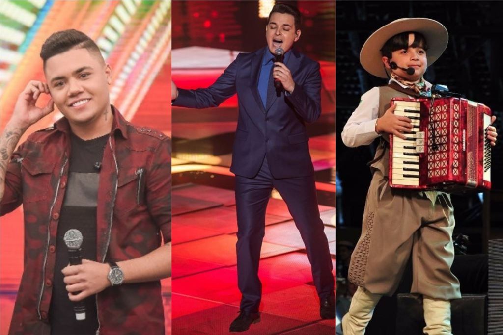 Fotos: Divulgação - Felipe Araújo, Léo Pain e Thomas Machado estarão em Cruz Alta