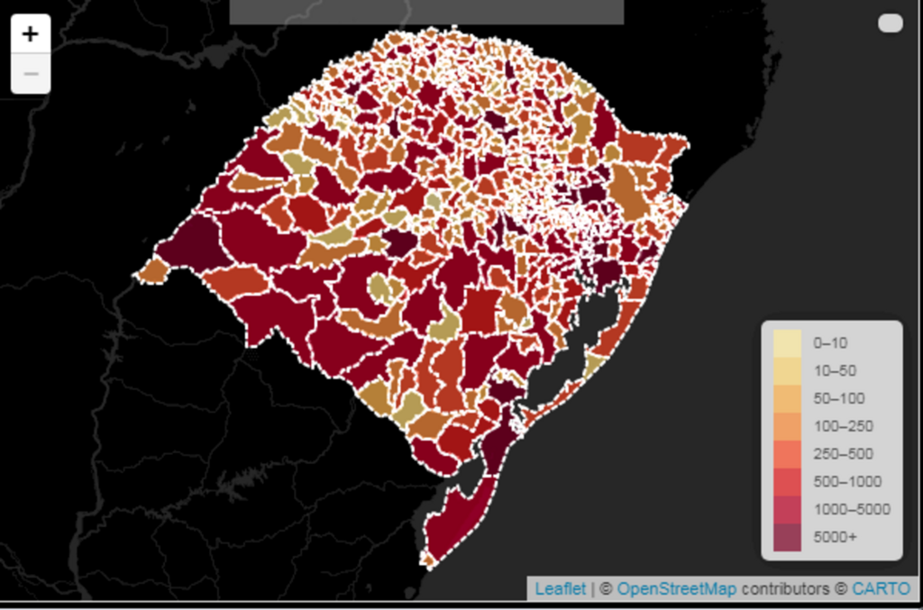 Rio Grande do Sul tem a semana com mais mortes por Covid-19