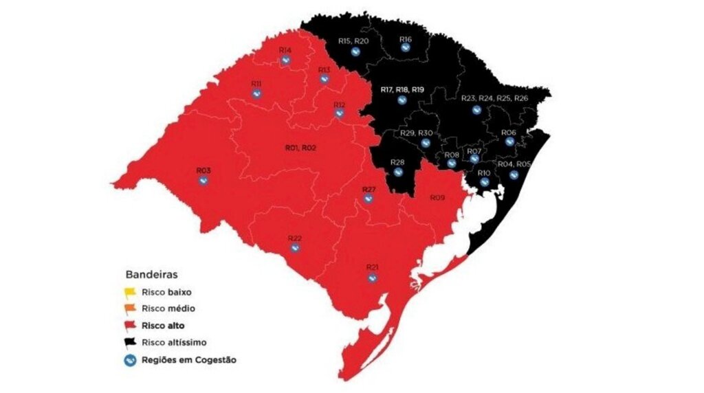 Santa Maria não envia recurso e permanece na bandeira vermelha