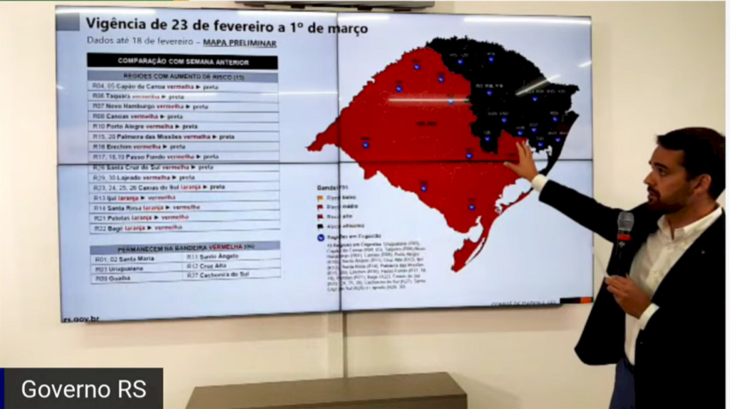 Próximo do esgotamento de leitos, Santa Maria segue na bandeira vermelha pela sétima semana