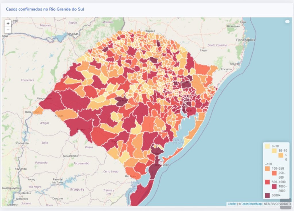 Boletim registra mais 45 óbitos associados à Covid-19 no Estado