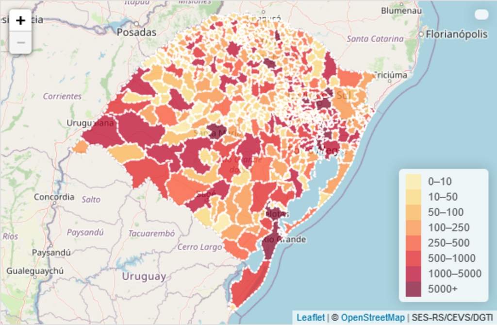 Estado registra 62 mortes por coronavírus neste sábado