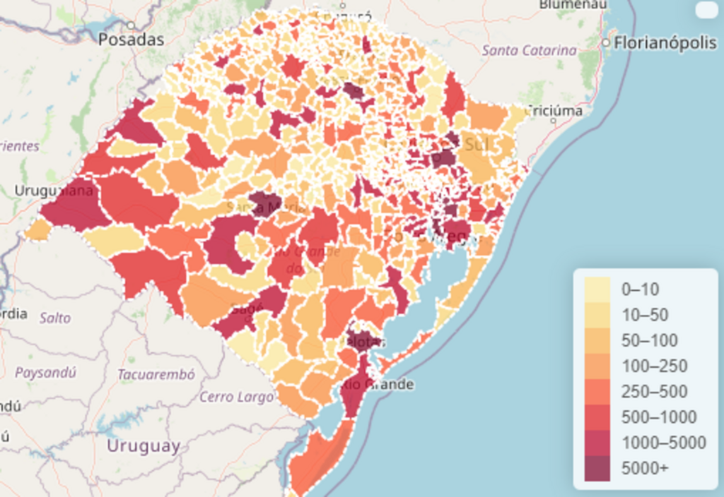 Boletim do RS registra mais 34 óbitos e 2.351 novos casos de Covid-19