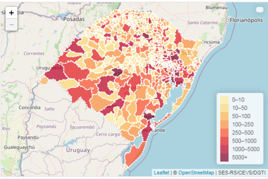 Boletim do RS contabiliza mais 27 mortes associadas à Covid-19