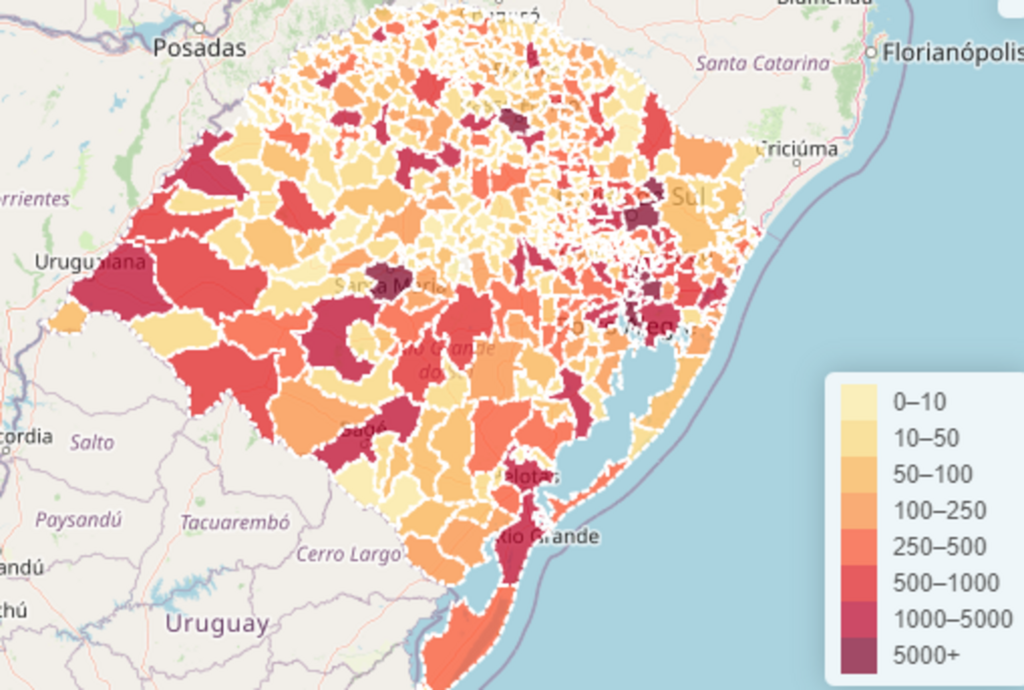 Boletim do RS registra mais 30 óbitos e 1.788 novos casos de Covid-19