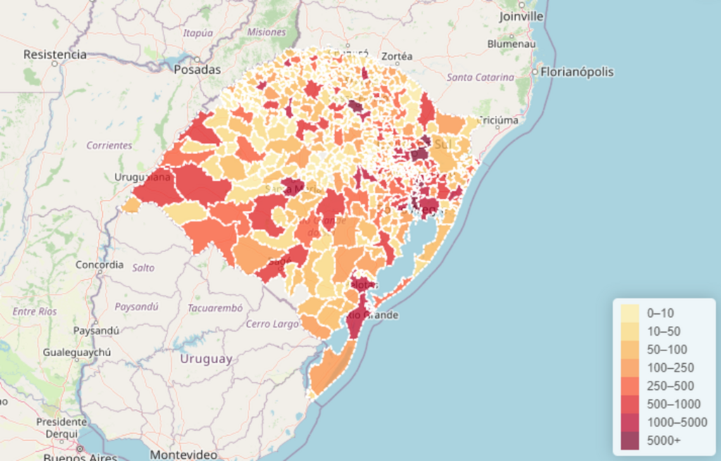 Rio Grande do Sul tem mais de 170,7 mil casos de coronavírus