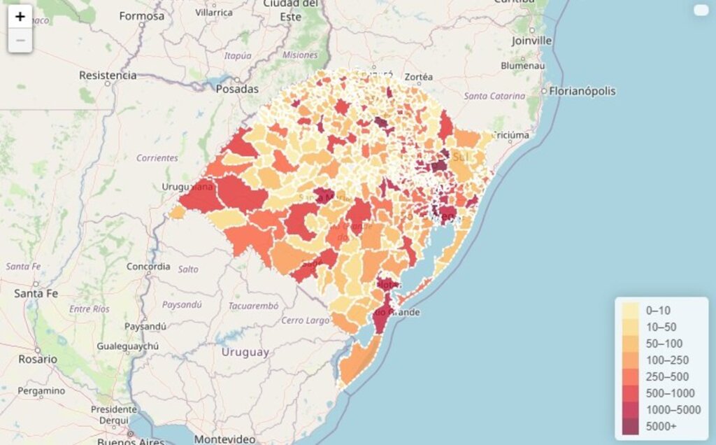 Rio Grande do Sul ultrapassa 160,9 mil casos de coronavírus
