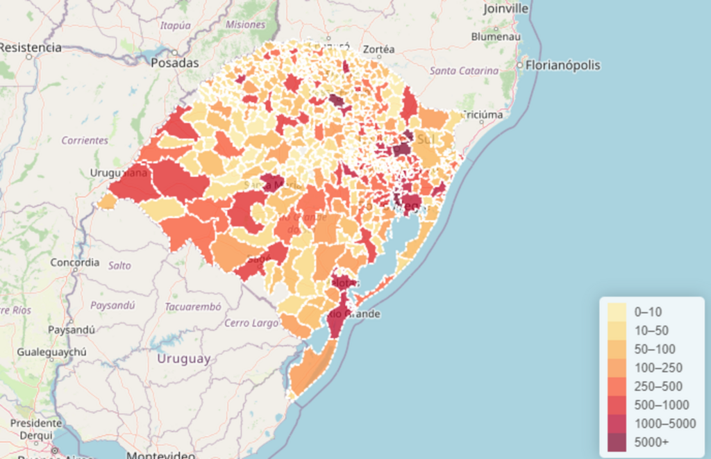 Boletim estadual registra mais 2.394 casos confirmados e 68 óbitos associados à Covid-19