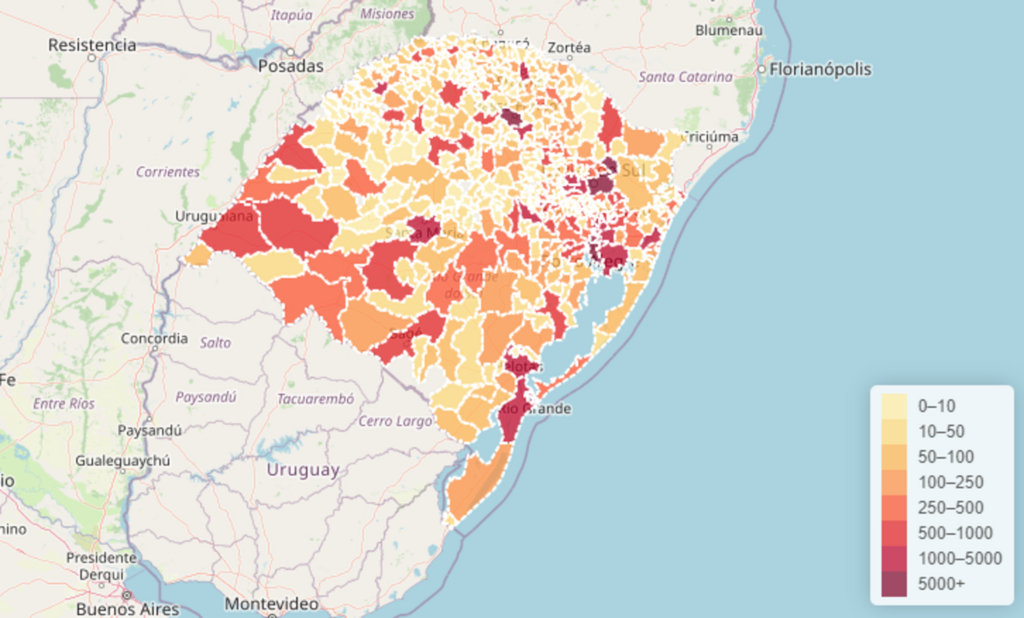Rio Grande do Sul chega a 3,8 mil óbitos por Covid-19