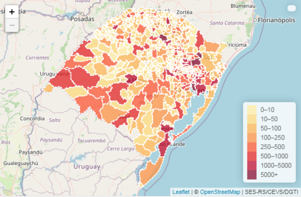 Com 60 novos óbitos, RS chega a 3.650 mortes relacionadas à Covid-19