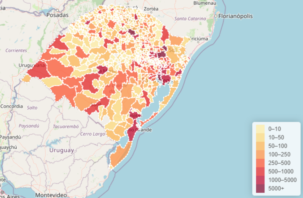 Rio Grande do Sul contabiliza mais de 131 mil casos de coronavírus