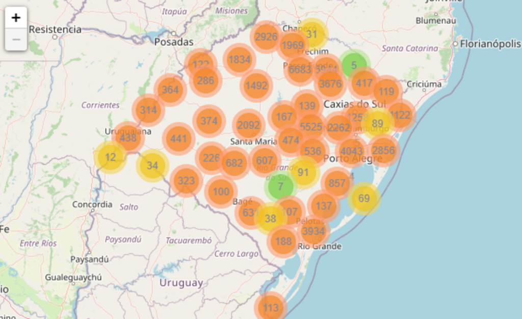 Rio Grande do Sul registra mais 2.914 novos casos de Covid-19 e outros 59 óbitos