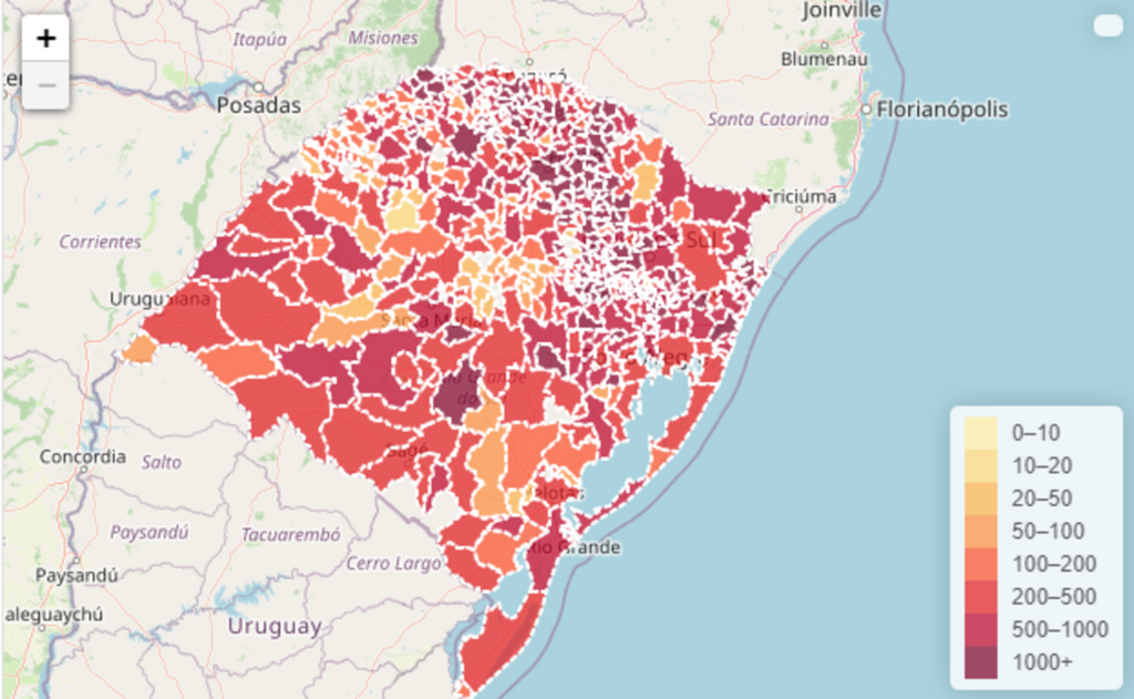 Em boletim, RS registra mais 2.789 novos casos e outros 44 óbitos pela Covid-19
