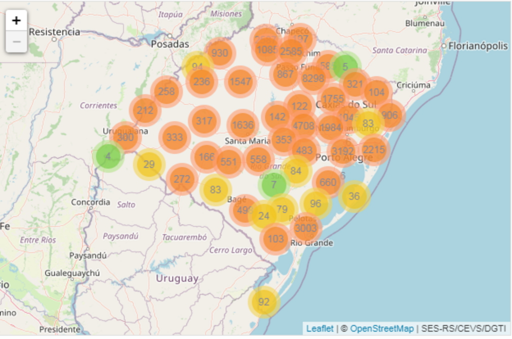 RS confirma mais 14 óbitos por Covid-19 e chega a 2.360 mortes pela doença