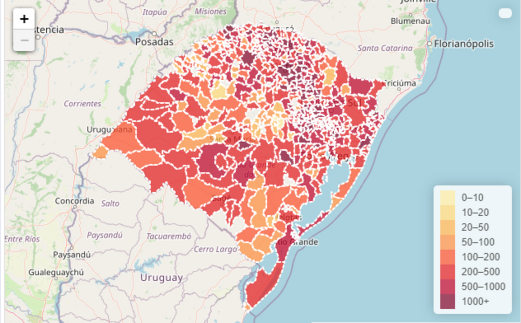 Rio Grande do Sul ultrapassa 2 mil mortes pela Covid-19