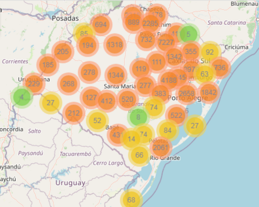 Boletim confirma mais 71 mortes causadas por coronavírus no RS