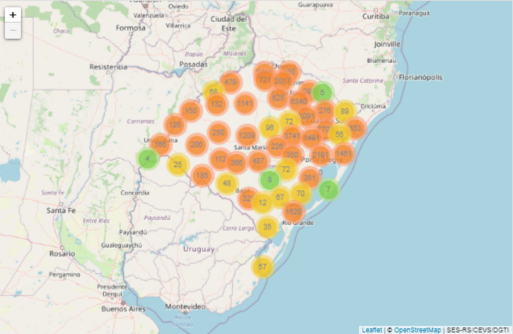 A cada 100 mil gaúchos, 519,6 já foram infectados pela Covid-19