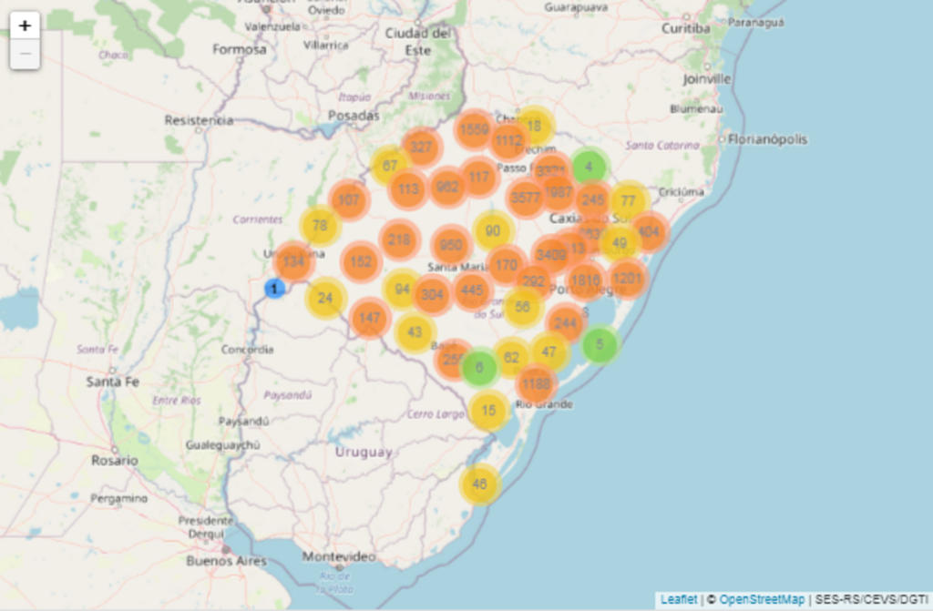 Rio Grande do Sul confirma outras 64 mortes por coronavírus