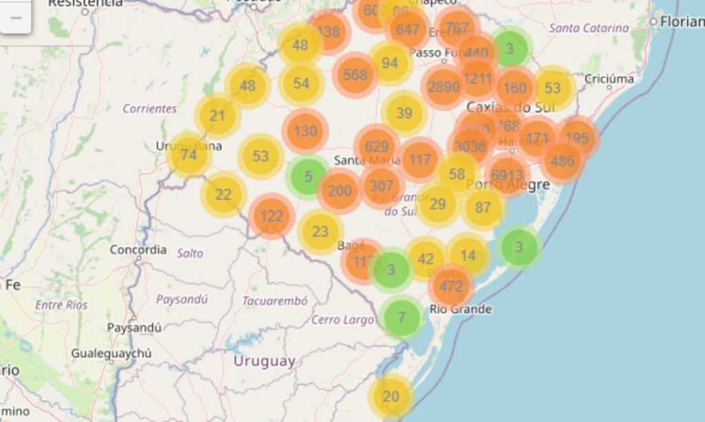 Com 23 mortes nas últimas 24 h, RS chega a 582 óbitos pela Covid-19