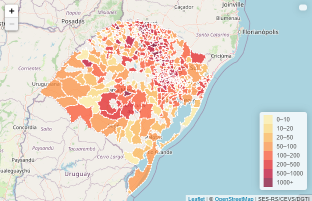 Rio Grande do Sul chega a 540 óbitos pela Covid-19
