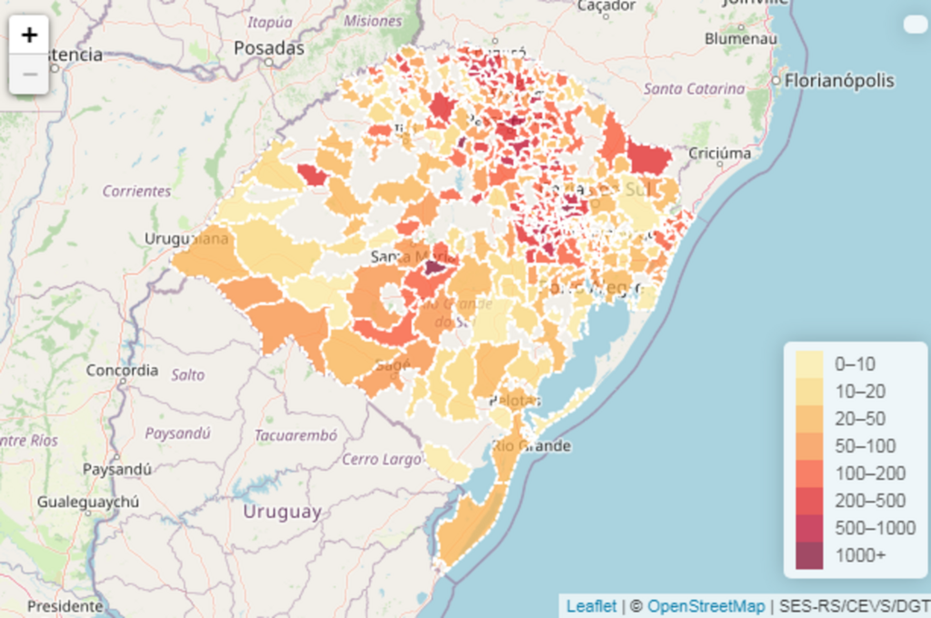 Rio Grande do Sul registra mais sete mortes por coronavírus nas últimas 24h