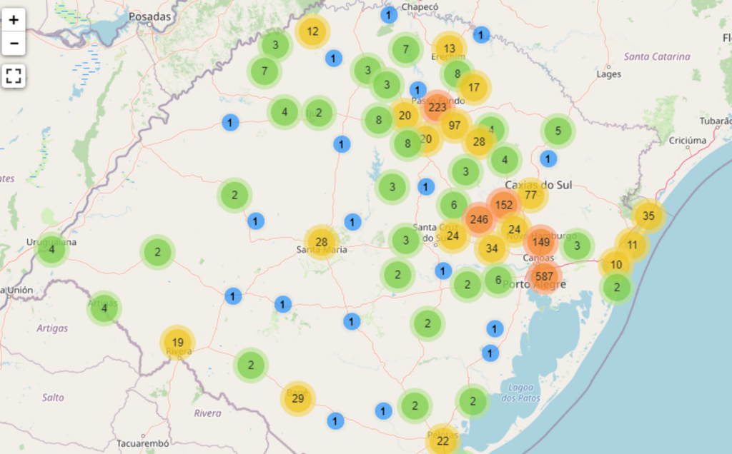Total de casos de coronavírus no Rio Grande do Sul passa de 2 mil