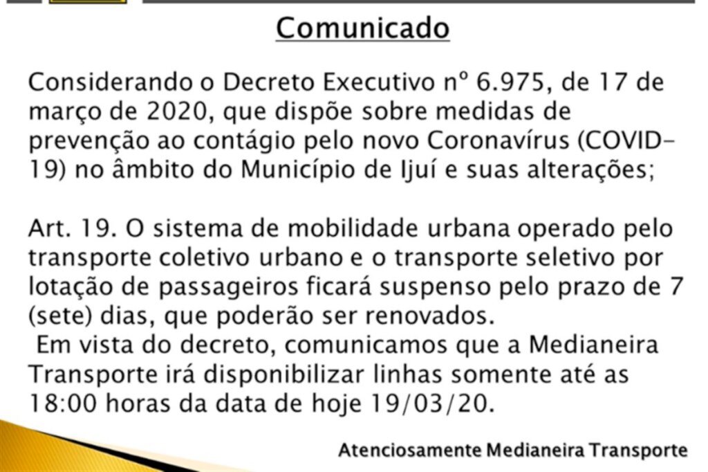Empresa de ônibus não vai interromper circulação na cidade, explica diretor
