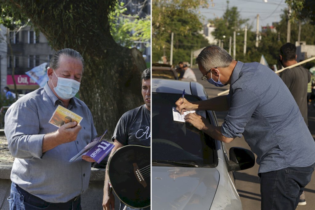 VÍDEOS: como foi a última semana de campanha de Cechin e Pozzobom