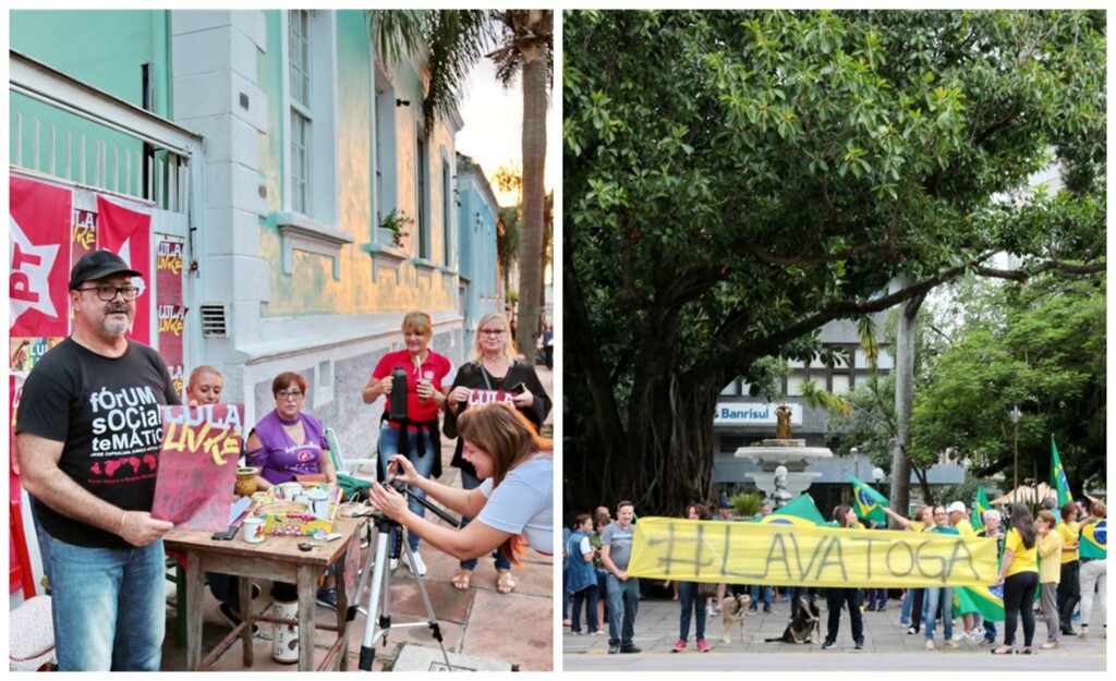 título imagem Grupos realizam manifestações pró-Lula e pró-Lava Toga em Santa Maria