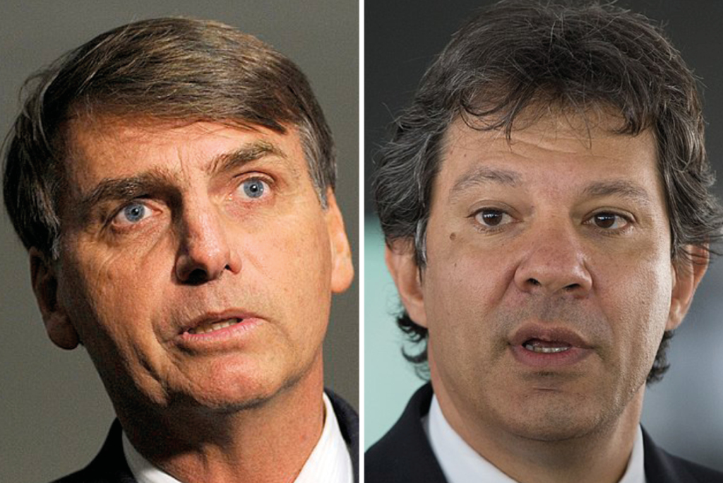 Datafolha mostra Bolsonaro com 56% e Haddad com 44%; diferença cai 6 pontos