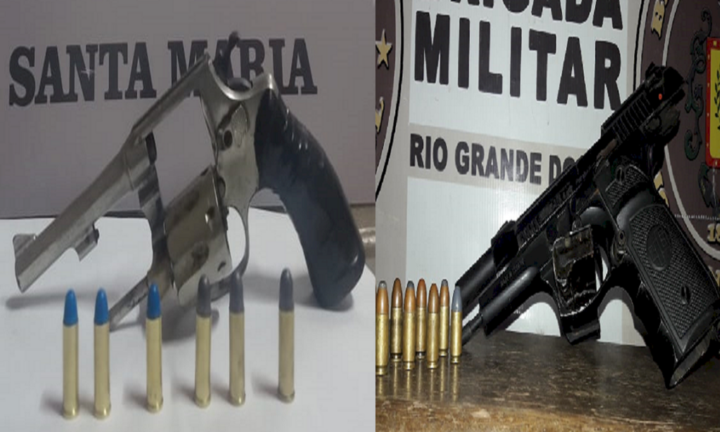 Brigada Militar detém duas pessoas por porte ilegal de arma