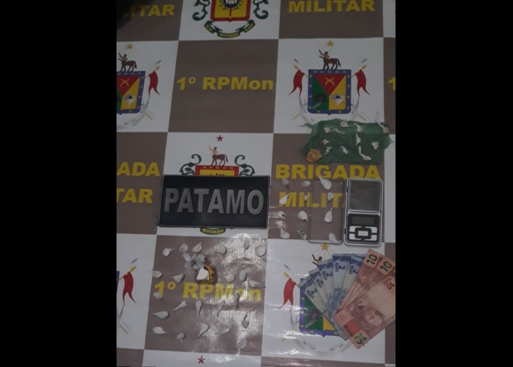 Em 1h30min, BM detém 2 suspeitos de tráfico e porte ilegal de arma de fogo em Santa Maria