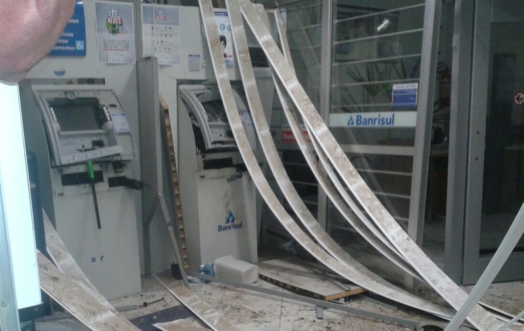 Foto: Brigada Militar Divulgação - Em fevereiro, Mata sofreu o segundo ataque a agências bancárias