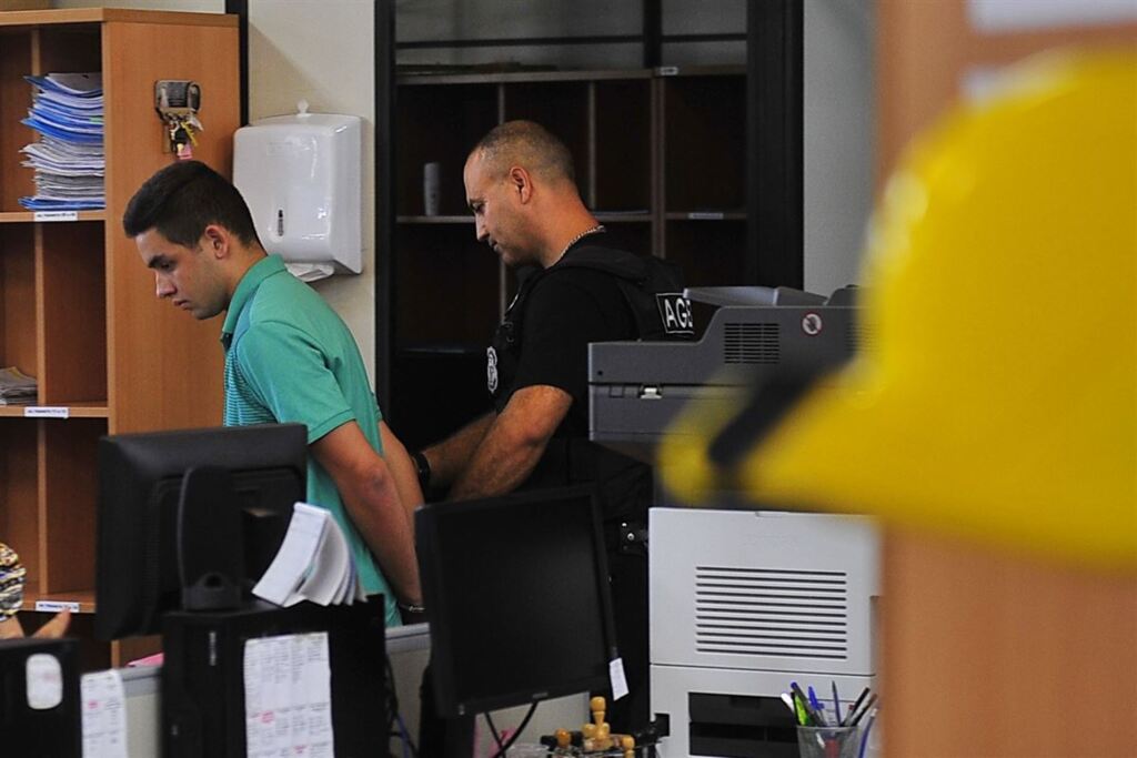 Foto: Gabriel Haesbaert (Diário) - Audiência de custódia de William Ávila foi na tarde desta segunda-feira, no Fórum de Santa Maria