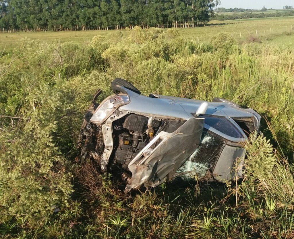 Foto: PRF/Divulgação (Diário) - PRF não divulgou o nome das ocupantes, mas o automóvel tem placa de Santa Maria