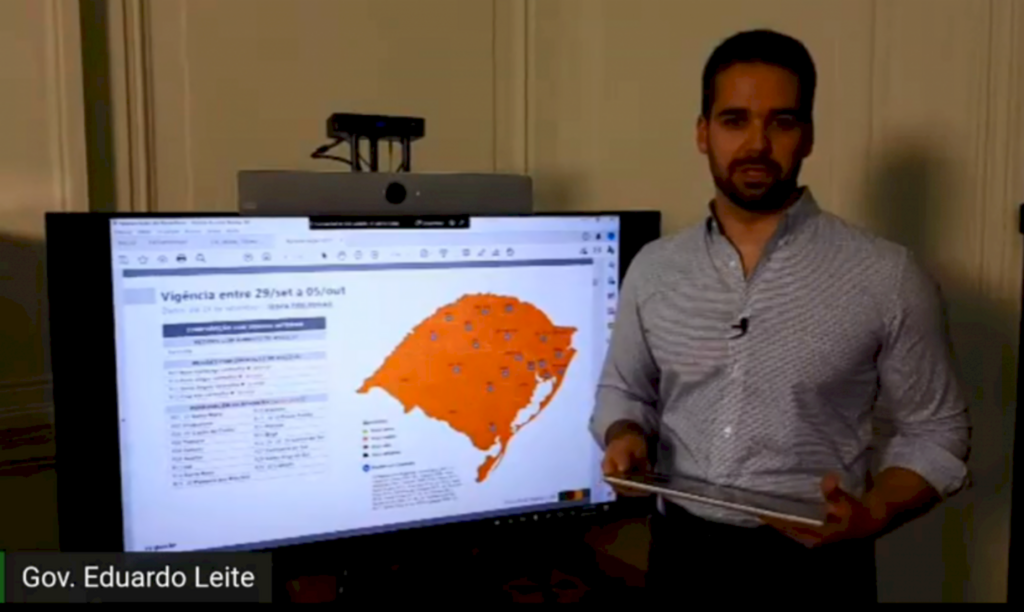 Todas as regiões do Rio Grande do Sul são classificadas com a bandeira laranja