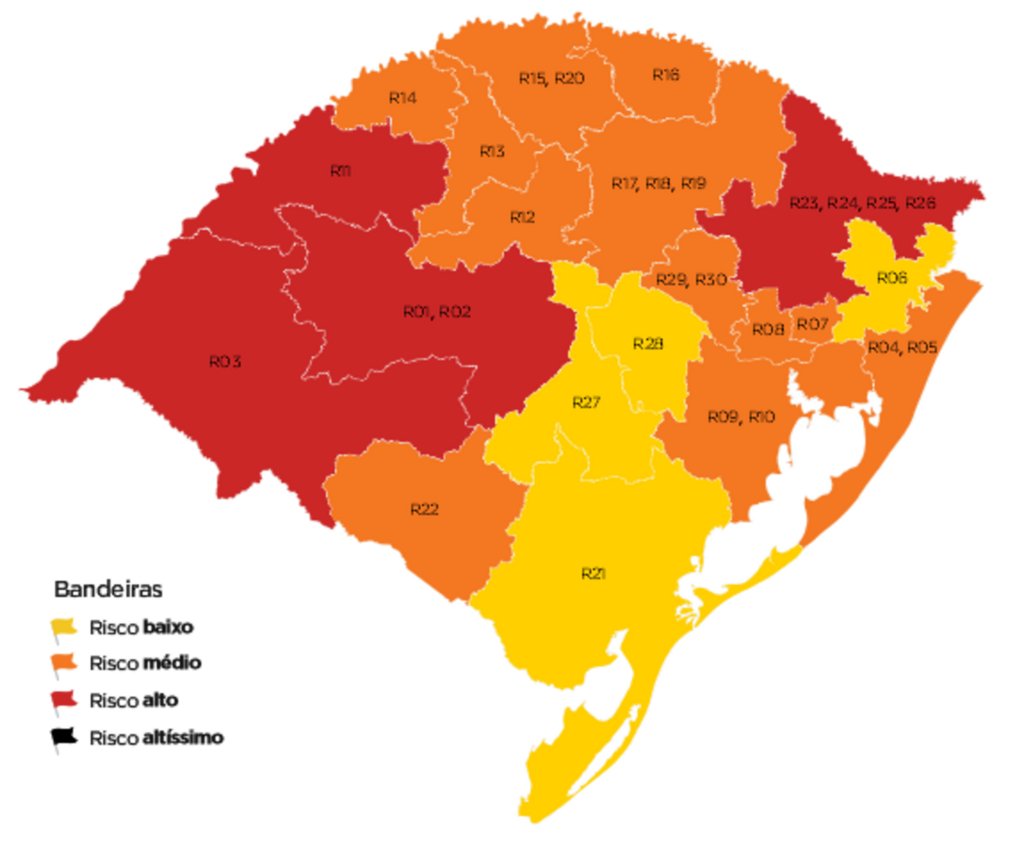 Troca de bandeiras começará a valer nas terças
