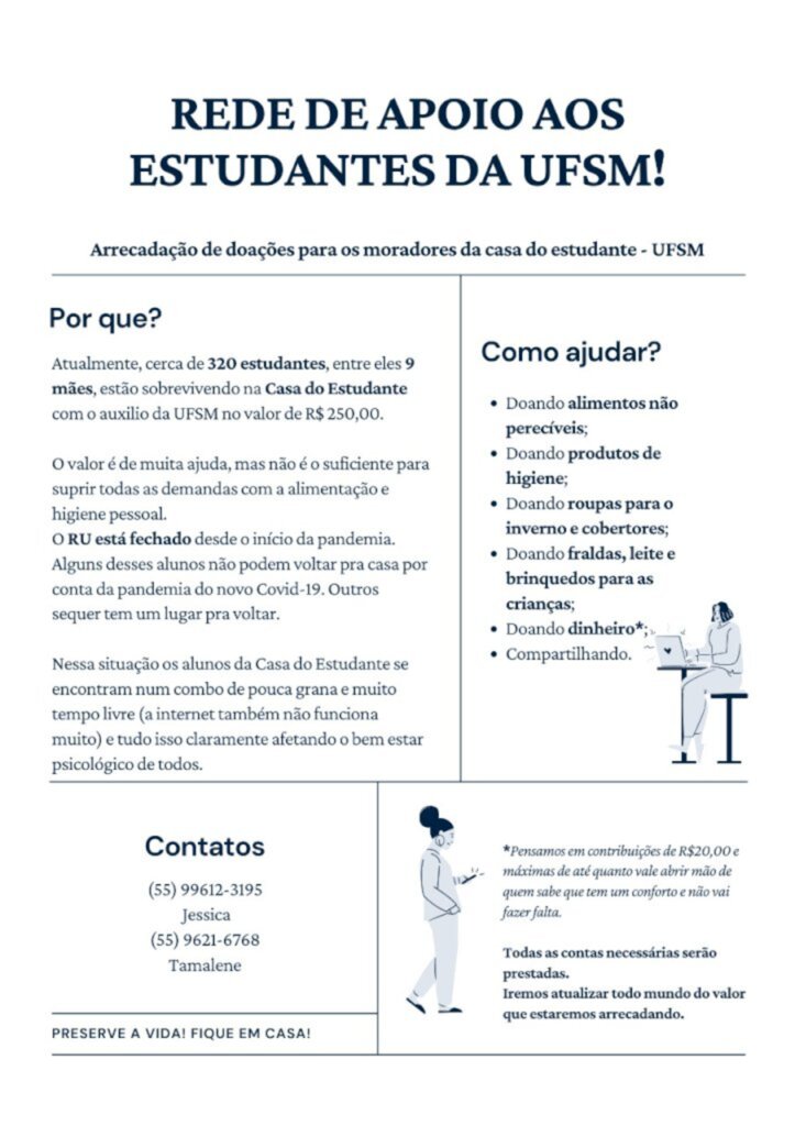 Estudantes da UFSM lançam campanha para ajudar moradores da CEU