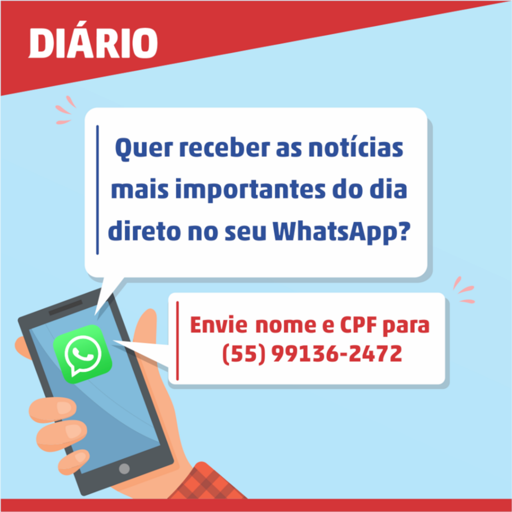 Cadastre-se e receba as principais notícias de Santa Maria e região no seu Whatsapp