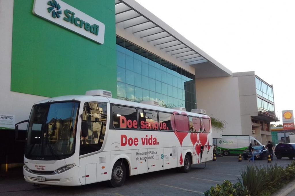 Unidade móvel do Hemocentro faz coleta de sangue neste sábado em Santa Maria