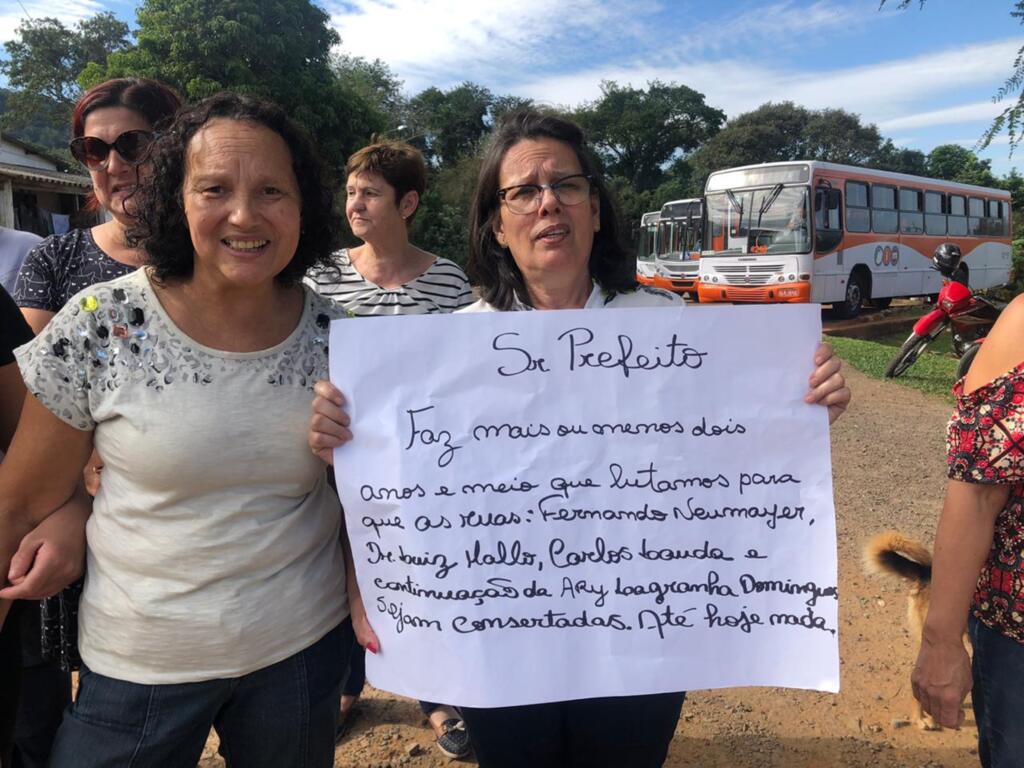 Após protesto de moradores, prefeitura garante melhorias em ruas em Santa Maria