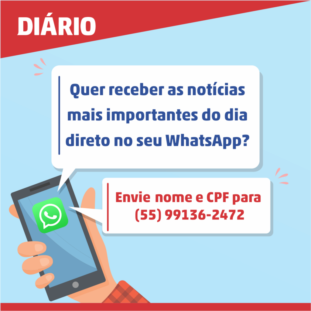 Quer receber notícias do Diário pelo Whats? Basta se cadastrar