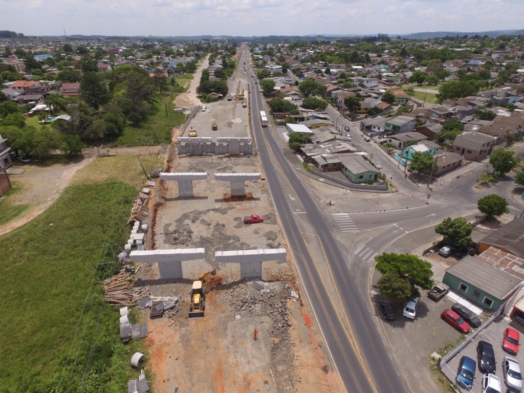 Em obras, trecho do futuro viaduto da BR-287 terá bloqueios a partir desta segunda