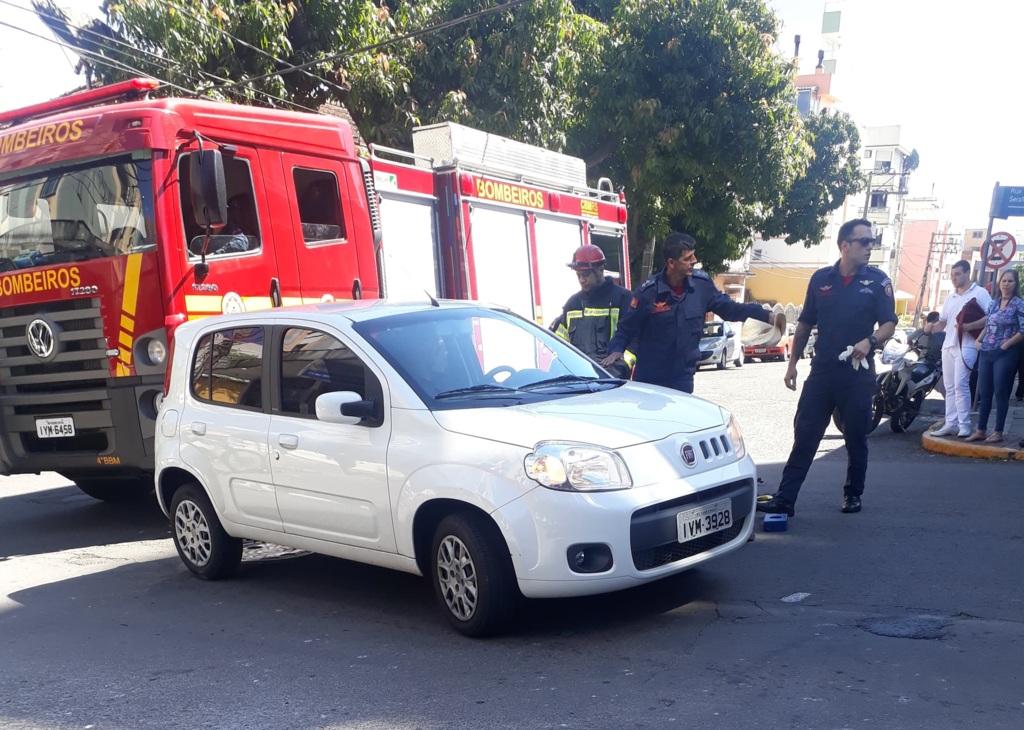 Idosa é atropelada no centro de Santa Maria