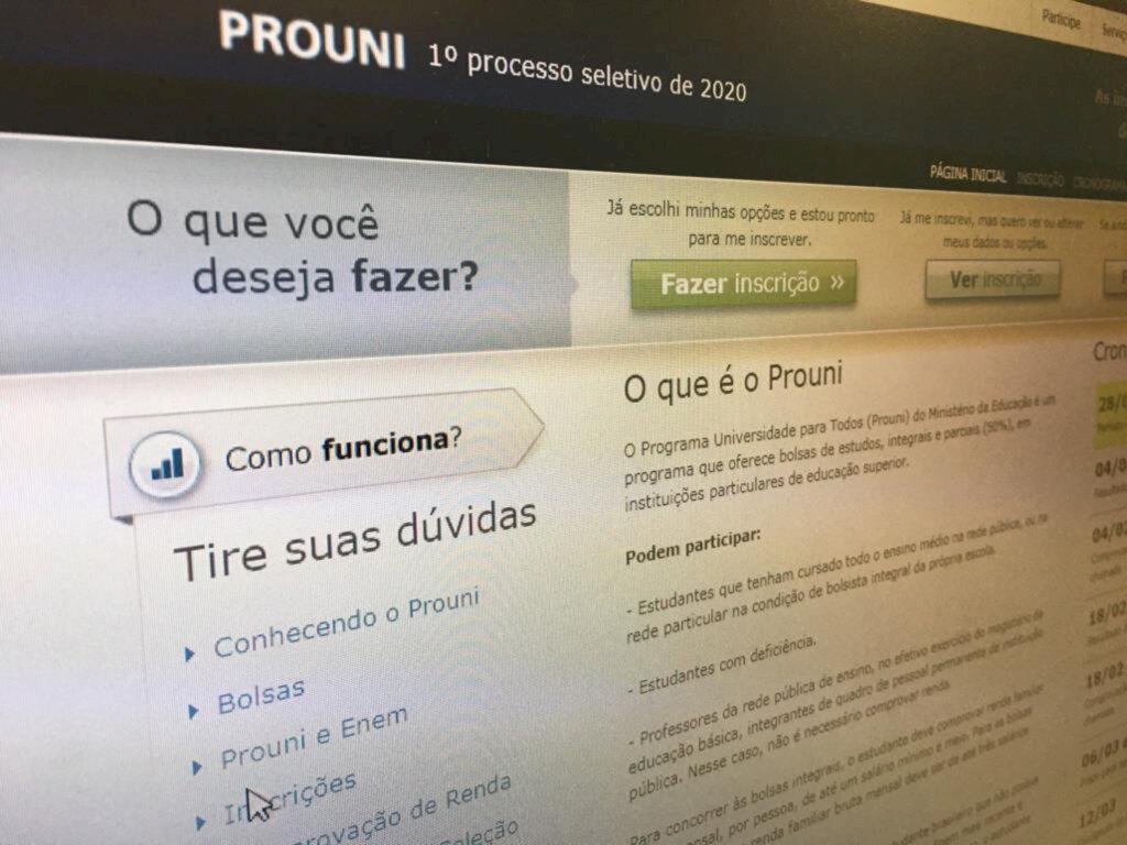 Inscrições para o ProUni terminam neste sábado
