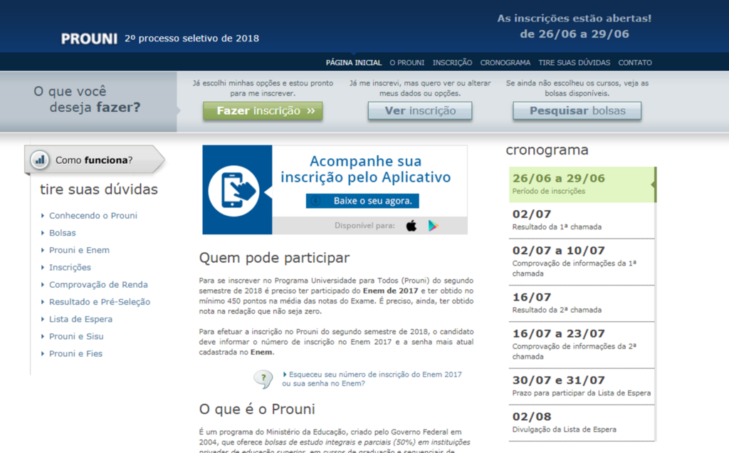 MEC divulga hoje resultado da primeira chamada do ProUni