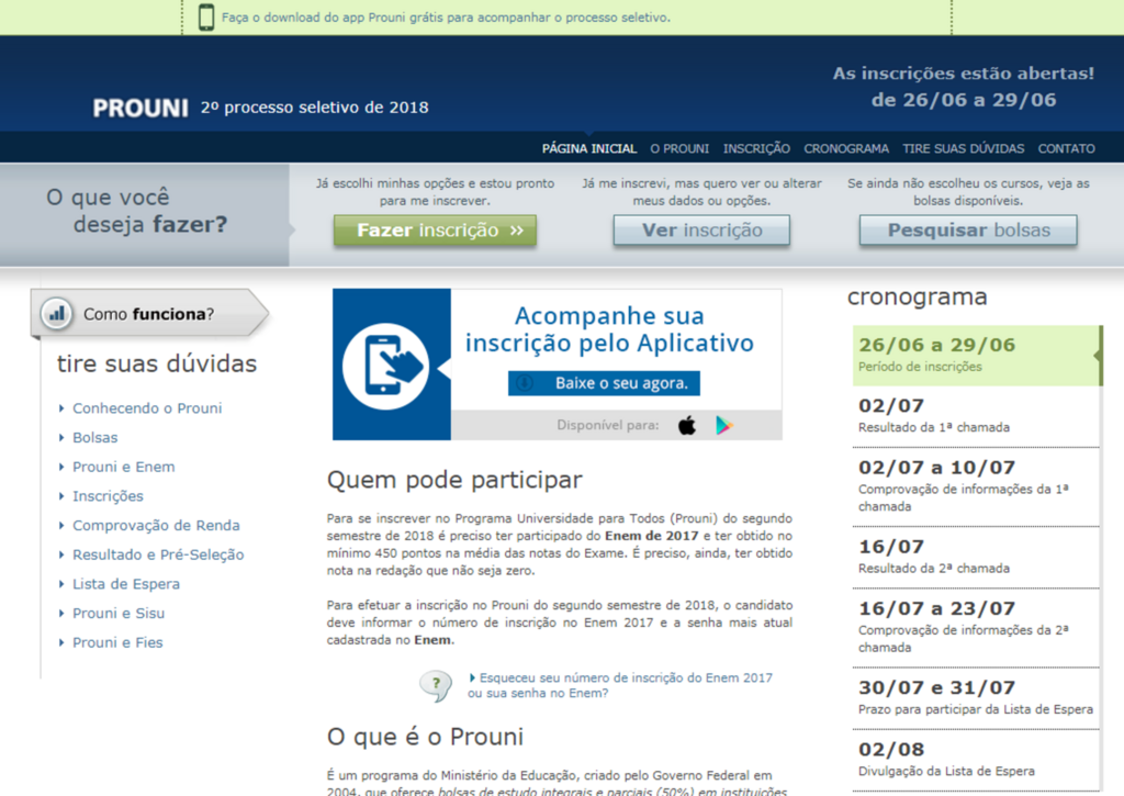 Inscrições para o Prouni encerram nesta sexta-feira