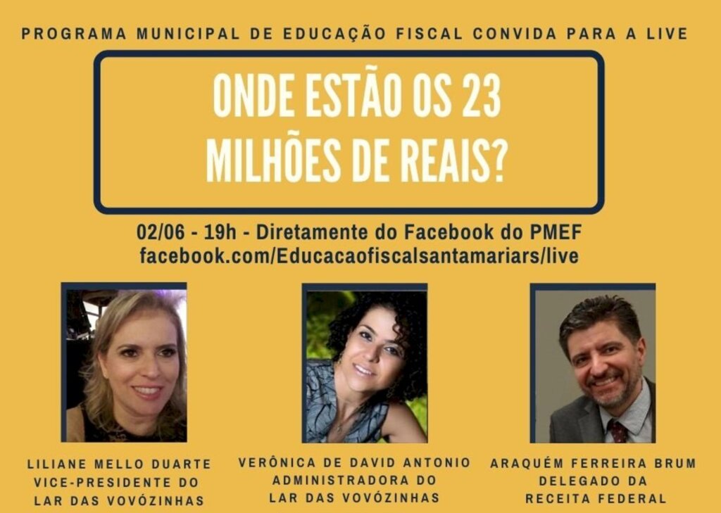 Lives vão explicar como destinar o imposto de renda para entidades de Santa Maria