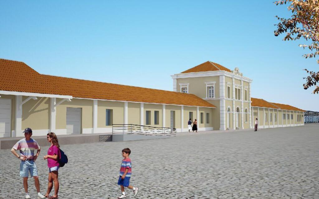 Divulgação - Arte gráfica mostra como deve ficar a gare de Santa Maria após reforma